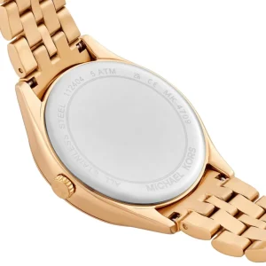 mk4709 michael kors watch women crystals gold dial metal stainless steel golden strap quartz battery analog three hand harlowe 13 768x768