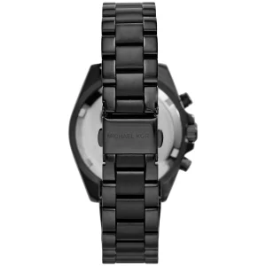 mk6058 michael kors watch women black dial metal stainless steel strap quartz battery analog chronograph bradshaw 2
