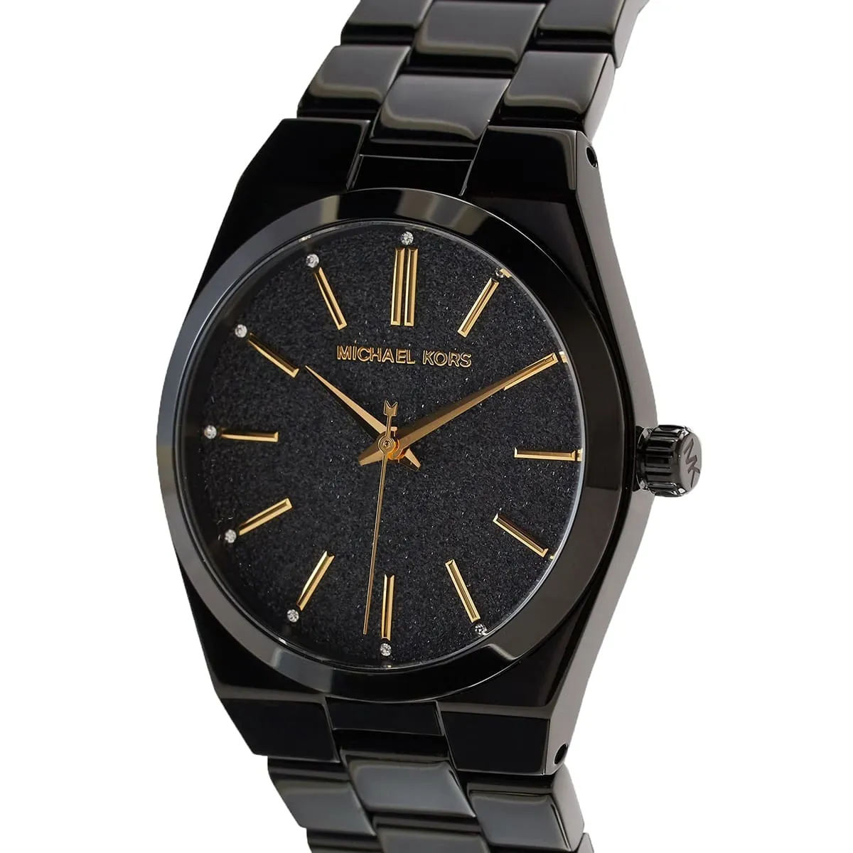 mk6625 michael kors watch women black dial metal stainless steel strap quartz battery analog three hand channing 3 mk6625 michael kors watch women black dial metal stainless steel strap quartz battery analog three hand channing 3