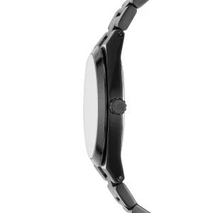 mk6625 michael kors watch women black dial metal stainless steel strap quartz battery analog three hand channing 4