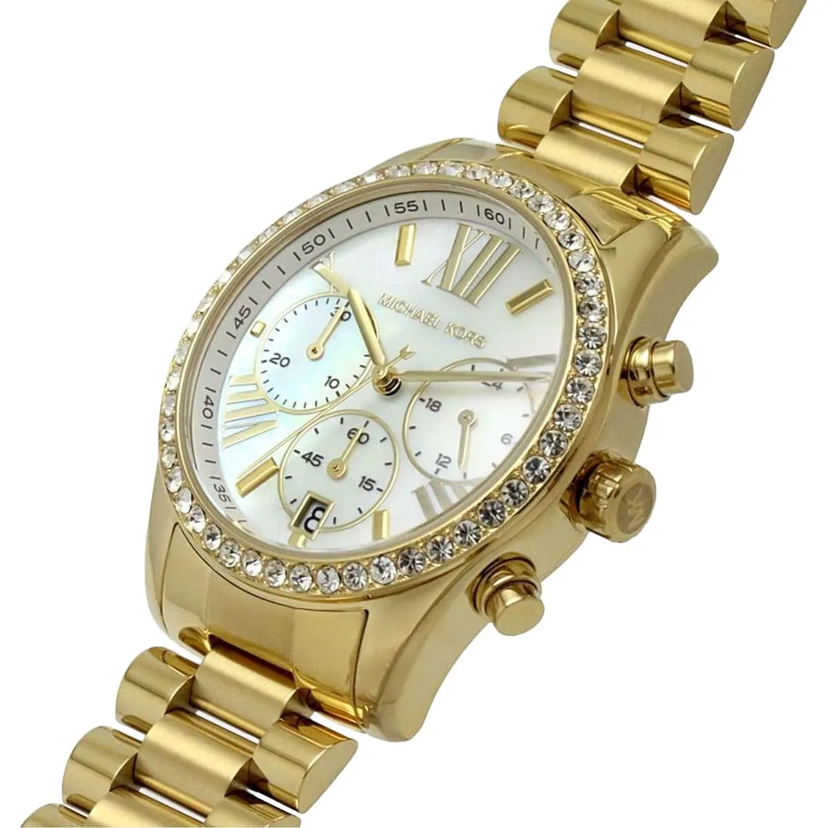 mk7241 michael kors watch women mother of pearl crystals white dial metal stainless steel gold strap quartz battery analog chronograph lexington 2 mk7241 michael kors watch women mother of pearl crystals white dial metal stainless steel gold strap quartz battery analog chronograph lexington 2