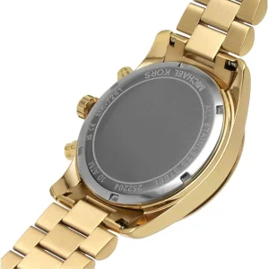 mk7241 michael kors watch women mother of pearl crystals white dial metal stainless steel gold strap quartz battery analog chronograph lexington 6