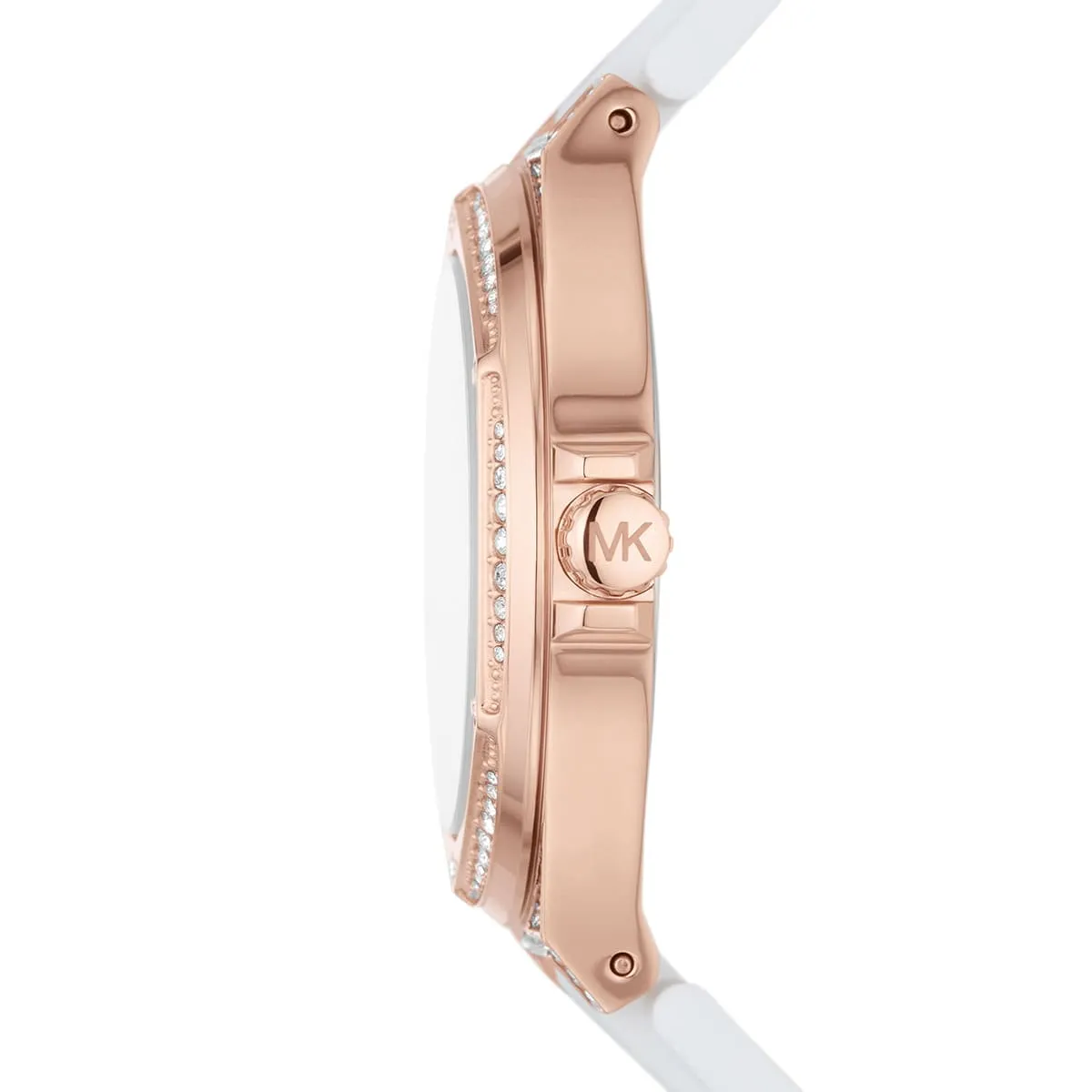 mk7248 michael kors watch women crystals white dial rubber strap quartz battery analog three hand camille 2 mk7248 michael kors watch women crystals white dial rubber strap quartz battery analog three hand camille 2