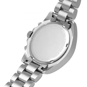 mk7258 michael kors watch women white dial metal stainless steel silver rose gold two tone strap quartz battery analog chronograph bradshaw 7