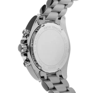 mk7258 michael kors watch women white dial metal stainless steel silver rose gold two tone strap quartz battery analog chronograph bradshaw 8