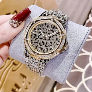 mk7284 michael kors watch women crystals multicolored dial metal stainless steel multi colored strap quartz battery analog three hand lennox 8