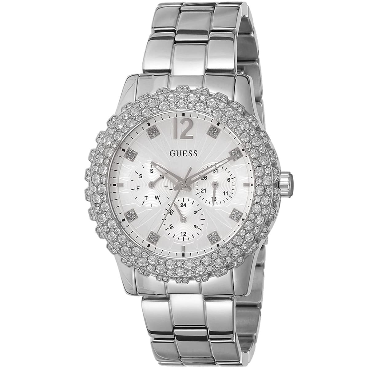 w0335l1 guess watch women silver metal dazzler 2 w0335l1 guess watch women silver metal dazzler 2