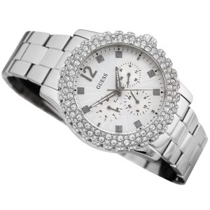 w0335l1 guess watch women silver metal dazzler 3