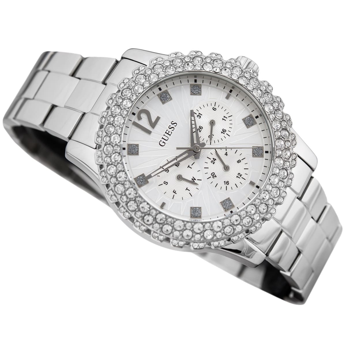 w0335l1 guess watch women silver metal dazzler 3 w0335l1 guess watch women silver metal dazzler 3