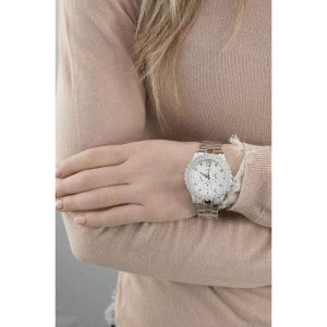 w0335l1 guess watch women silver metal dazzler hand 9