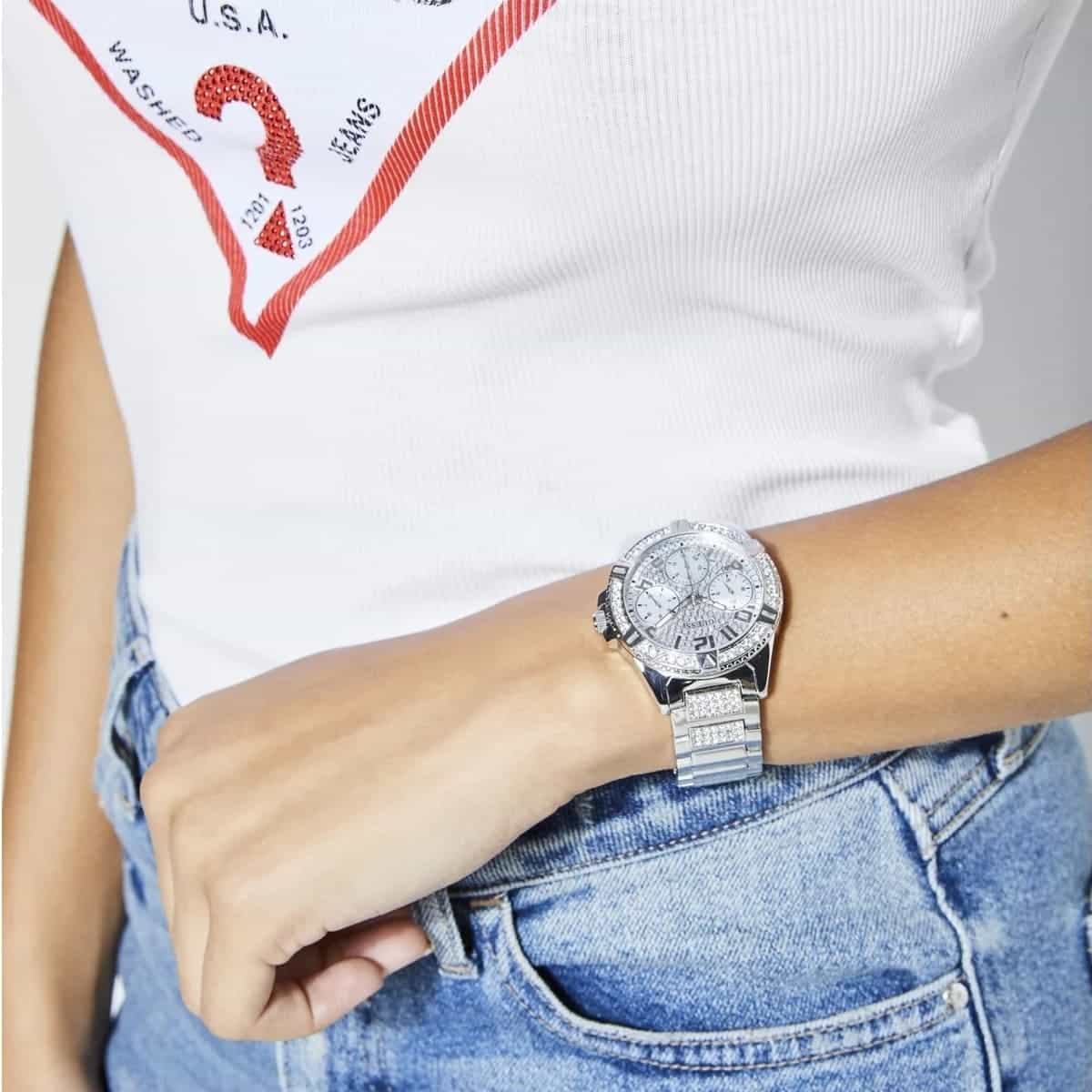 w1156l1 guess watch women silver metal lady frontier hand 10 w1156l1 guess watch women silver metal lady frontier hand 10