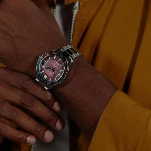 1514209 hugo boss watch water resist 5bar 165ft men burgundy dial stainless steel metal silver strap quartz battery analog three hand runner 4