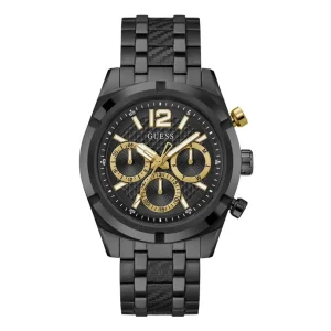 Montre homme Guess Resistance GW0714G4, cadran noir et doré – vue de face