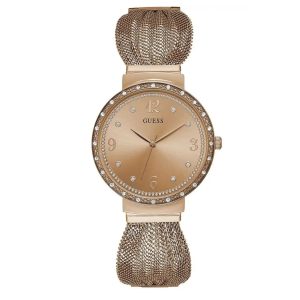 GUESS Chiffon GW1083L3 | Montre Femme 36 mm Rose Gold – composant femme du pack couple Belvani Maroc