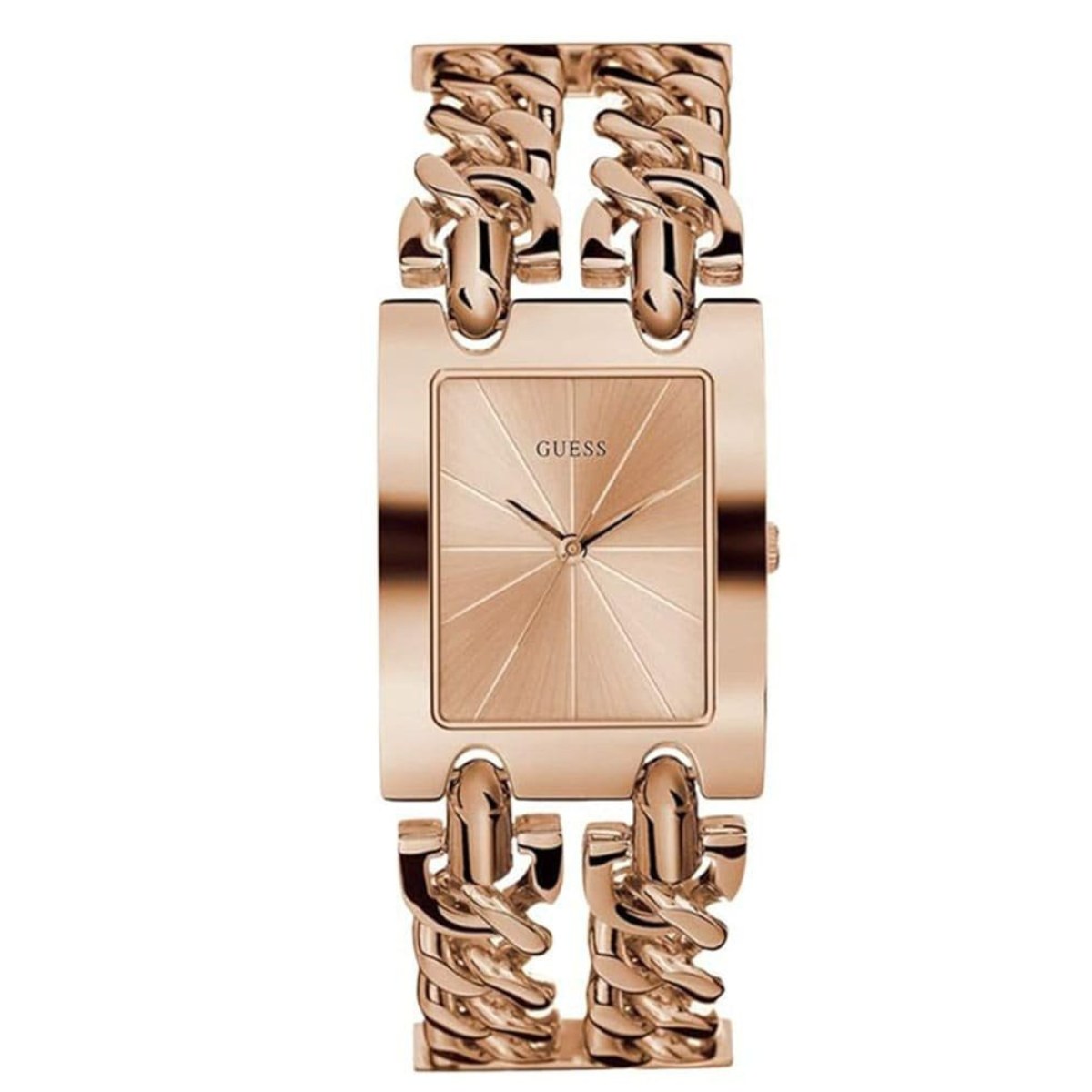 Pack Couple Guess doré – W1117L3 + GW0703G5 – photo 3 GUESS HEAVY METAL W1117L3 | Montre Femme Rose Gold – composant femme du pack couple Belvani Maroc