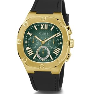 Montre Guess Homme Headline GW0571G3 – Cadran Vert Silicone Noir – composant homme du pack couple Belvani Maroc