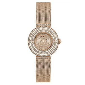 Guess Dream GW0550L3 | Montre Femme 36 mm Dorée Rose – composant femme du pack couple Belvani Maroc