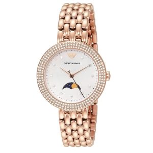 Montre Emporio Armani Femme Rosa AR11462 – Cadran Blanc Or Rose – composant femme du pack couple Belvani Maroc