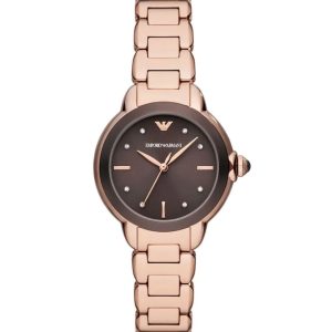 Montre Emporio Armani Femme Mia AR11570 – Cadran Marron Or Rose – composant femme du pack couple Belvani Maroc