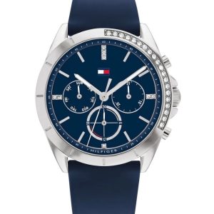 Montre Tommy Hilfiger Femme Kennedy 1782389 – Bleu Marine Silicone – composant femme du pack couple Belvani Maroc