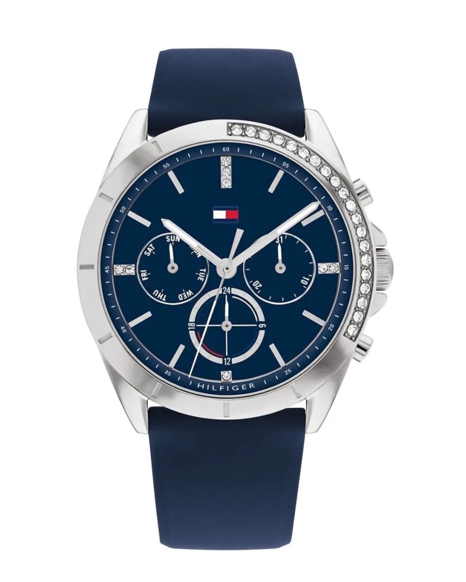Pack Couple Tommy Hilfiger bleu – 1782389 + 1710588 – photo 3 Montre Tommy Hilfiger Femme Kennedy 1782389 – Bleu Marine Silicone – composant femme du pack couple Belvani Maroc