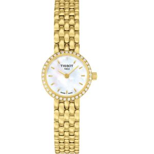 Tissot T-Lady Lovely – Cadran Nacre & Bracelet Doré – T058.009.63.116.00 – composant femme du pack couple Belvani Maroc
