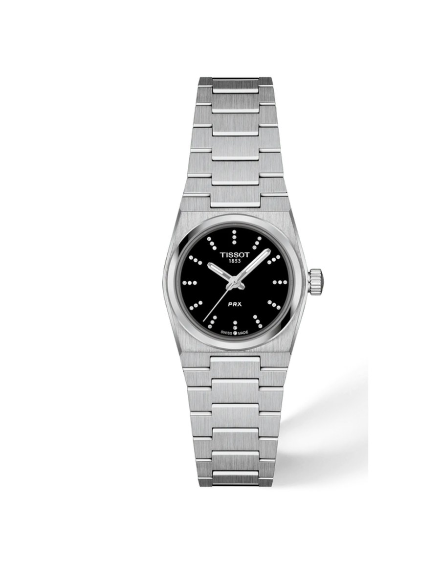 Pack Couple Tissot noir – T137 + T127 – photo 3 Montre Tissot PRX 25mm T137.010.11.056.00 Femme Cadran Noir – composant femme du pack couple Belvani Maroc