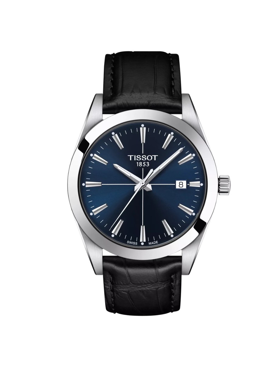 Pack Couple Tissot noir – T137 + T127 – photo 4 Montre TISSOT Gentleman T127.410.16.041.01 Cadran Bleu Bracelet Cuir Noir – composant homme du pack couple Belvani Maroc