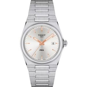 Tissot PRX 35mm T137.210.11.031.00 Cadran Argent Bracelet Acier – composant femme du pack couple Belvani Maroc