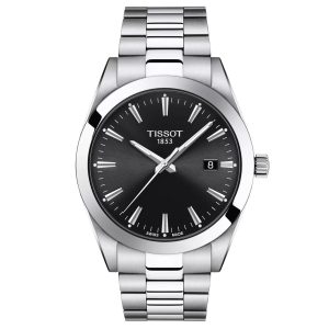 Montre Tissot Gentleman 40 mm Homme – Cadran Noir Acier – composant homme du pack couple Belvani Maroc