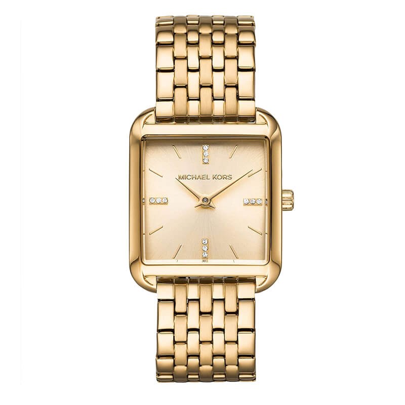 Pack Couple Michael Kors argent – MK4377 + 1512964 – photo 3 Montre Femme Michael Kors Drew MK4377 – Acier Doré – composant femme du pack couple Belvani Maroc