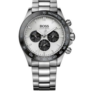 Montre Homme Hugo Boss Ikon 1512964 – Cadran Argenté Acier – composant homme du pack couple Belvani Maroc