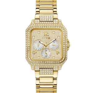 Montre Guess Femme Multifonction – Dorée Acier – composant femme du pack couple Belvani Maroc