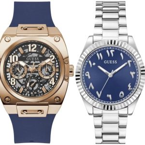Pack couple Guess deux montres assorties GW0735L1 + GW0569G3 Belvani Maroc – vue alternative homme à gauche