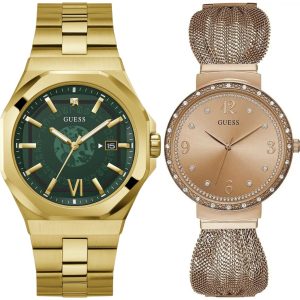 Pack couple Guess deux montres assorties GW1083L3 + GW0573G2 Belvani Maroc – vue alternative homme à gauche