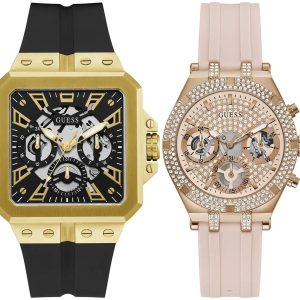 Pack couple Guess deux montres assorties GW0407L3 + GW0637G2 Belvani Maroc – vue alternative homme à gauche