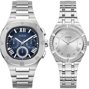 Pack couple Guess deux montres assorties GW0033L1 + GW0572G1 Belvani Maroc – vue alternative homme à gauche