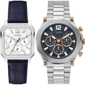 Pack couple Guess deux montres assorties Femme + GW0539G1 Belvani Maroc – les deux montres côte à côte