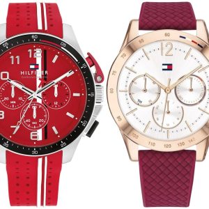 Pack couple Tommy Hilfiger deux montres assorties Femme + 1792170 Belvani Maroc – vue alternative homme à gauche