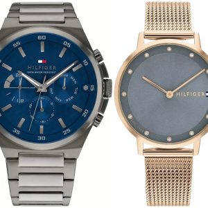 Pack couple Tommy Hilfiger deux montres assorties 1782669 + 1792089 Belvani Maroc – vue alternative homme à gauche