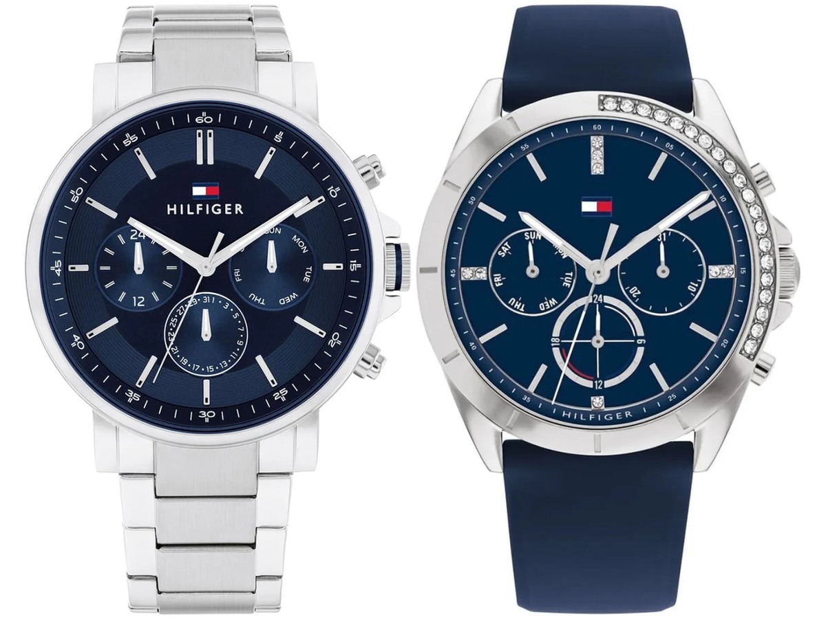 Pack Couple Tommy Hilfiger bleu – 1782389 + 1710588 – photo 2 Pack couple Tommy Hilfiger deux montres assorties 1782389 + 1710588 Belvani Maroc – vue alternative homme à gauche