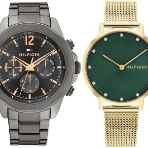 Pack couple Tommy Hilfiger deux montres assorties Femme + 1792061 Belvani Maroc – vue alternative homme à gauche