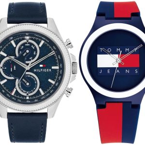 Pack couple Tommy Hilfiger deux montres assorties 1720025 + 1514245 Belvani Maroc – vue alternative homme à gauche