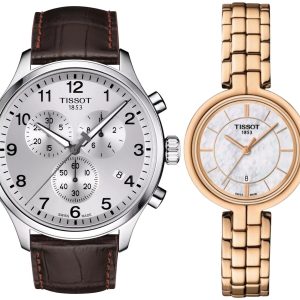 Pack couple Tissot deux montres assorties T094 + Homme Belvani Maroc – vue alternative homme à gauche