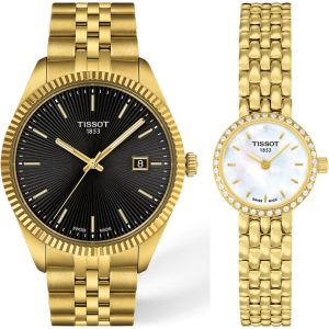 Pack couple Tissot deux montres assorties T058 + T156 Belvani Maroc – vue alternative homme à gauche