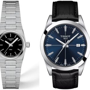 Pack couple Tissot deux montres assorties T137 + T127 Belvani Maroc – les deux montres côte à côte