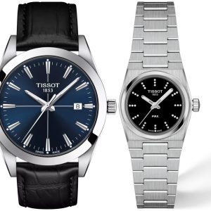 Pack couple Tissot deux montres assorties T137 + T127 Belvani Maroc – vue alternative homme à gauche