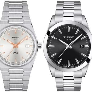 Pack couple Tissot deux montres assorties T137 + Homme Belvani Maroc – les deux montres côte à côte
