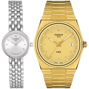 Pack couple Tissot deux montres assorties T058 + T137 Belvani Maroc – les deux montres côte à côte