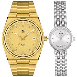 Pack couple Tissot deux montres assorties T058 + T137 Belvani Maroc – vue alternative homme à gauche
